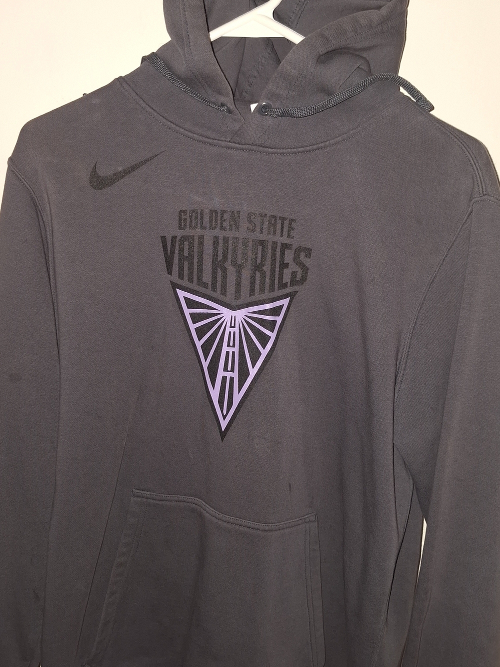Nike Golden State Valkyries Gray Hoodie with Purple Logo